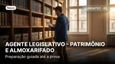 Capa: AGENTE LEGISLATIVO - PATRIMÔNIO E ALMOXARIFADO