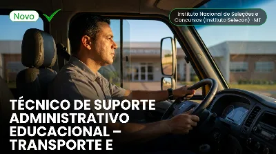 Capa: TÉCNICO DE SUPORTE ADMINISTRATIVO EDUCACIONAL – TRANSPORTE ESCOLAR (MOTORISTA – CNH D)