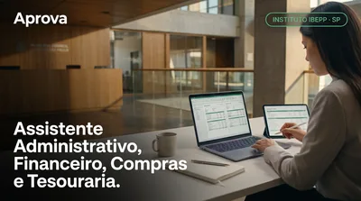 Capa: Assistente Administrativo, Financeiro, Compras e Tesouraria.