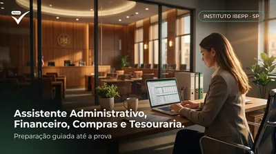 Capa: Assistente Administrativo, Financeiro, Compras e Tesouraria.
