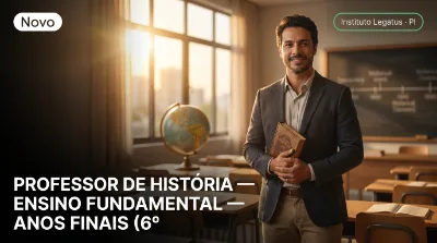 Capa: PROFESSOR DE HISTÓRIA — ENSINO FUNDAMENTAL — ANOS FINAIS (6º AO 9º ANO)
