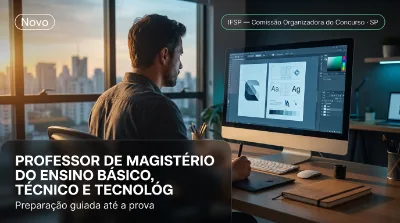 Capa: PROFESSOR DE MAGISTÉRIO DO ENSINO BÁSICO, TÉCNICO E TECNOLÓGICO — ÁREA: DESIGN GRÁFICO