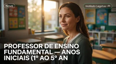 Capa: PROFESSOR DE ENSINO FUNDAMENTAL — ANOS INICIAIS (1º AO 5º ANO) – ZONA URBANA