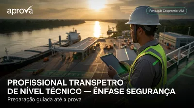 Capa: PROFISSIONAL TRANSPETRO DE NÍVEL TÉCNICO — ÊNFASE SEGURANÇA