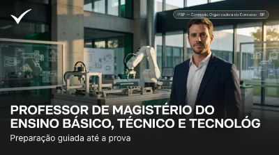 Capa: PROFESSOR DE MAGISTÉRIO DO ENSINO BÁSICO, TÉCNICO E TECNOLÓGICO — ÁREA: ENGENHARIA DE PRODUÇÃO