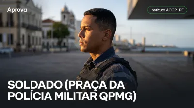 Capa: SOLDADO (PRAÇA DA POLÍCIA MILITAR QPMG)