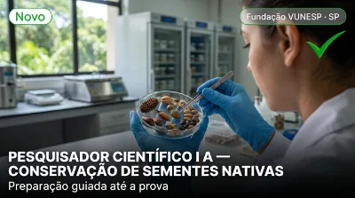 Capa: PESQUISADOR CIENTÍFICO I A — CONSERVAÇÃO DE SEMENTES NATIVAS BRASILEIRAS