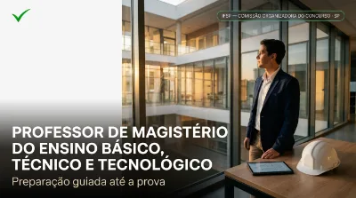 Capa: PROFESSOR DE MAGISTÉRIO DO ENSINO BÁSICO, TÉCNICO E TECNOLÓGICO — ÁREA: SEGURANÇA DO TRABALHO