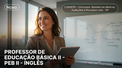 Capa: PROFESSOR DE EDUCAÇÃO BÁSICA II - PEB II - INGLÊS