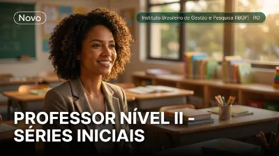 Capa: PROFESSOR NÍVEL II - SÉRIES INICIAIS