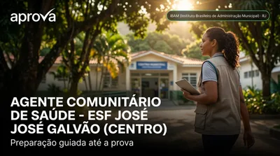 Capa: AGENTE COMUNITÁRIO DE SAÚDE - ESF JOSÉ GALVÃO (CENTRO)