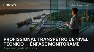 Capa: PROFISSIONAL TRANSPETRO DE NÍVEL TÉCNICO — ÊNFASE MONITORAMENTO LOGÍSTICO