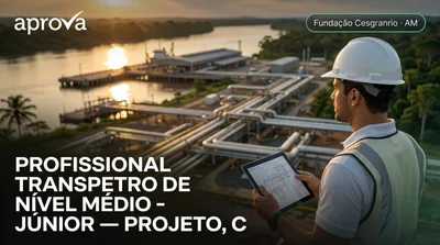 Capa: PROFISSIONAL TRANSPETRO DE NÍVEL MÉDIO - JÚNIOR — PROJETO, CONSTRUÇÃO E MONTAGEM - EDIFICAÇÕES