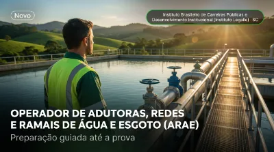 Capa: OPERADOR DE ADUTORAS, REDES E RAMAIS DE ÁGUA E ESGOTO (ARAE)