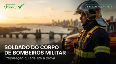 Capa: SOLDADO DO CORPO DE BOMBEIROS MILITAR