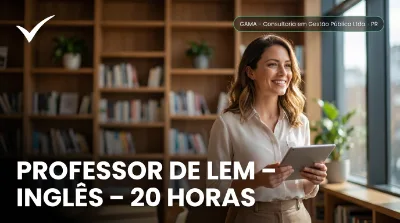 Capa: PROFESSOR DE LEM – INGLÊS – 20 HORAS