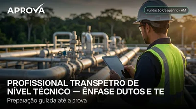Capa: PROFISSIONAL TRANSPETRO DE NÍVEL TÉCNICO — ÊNFASE DUTOS E TERMINAIS