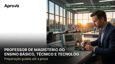 Capa: PROFESSOR DE MAGISTÉRIO DO ENSINO BÁSICO, TÉCNICO E TECNOLÓGICO — ÁREA: ELETRÔNICA