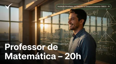 Capa: Professor de Matemática – 20h