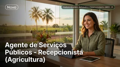 Capa: Agente de Serviços Públicos - Recepcionista (Agricultura)