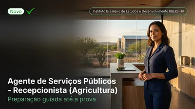 Capa: Agente de Serviços Públicos - Recepcionista (Agricultura)
