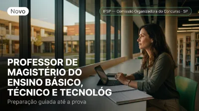 Capa: PROFESSOR DE MAGISTÉRIO DO ENSINO BÁSICO, TÉCNICO E TECNOLÓGICO — ÁREA: PEDAGOGIA