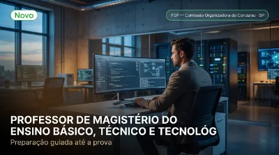 Capa: PROFESSOR DE MAGISTÉRIO DO ENSINO BÁSICO, TÉCNICO E TECNOLÓGICO — ÁREA: INFORMÁTICA
