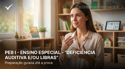 Capa: PEB I - ENSINO ESPECIAL - "DEFICIÊNCIA AUDITIVA E/OU LIBRAS"