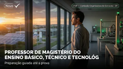 Capa: PROFESSOR DE MAGISTÉRIO DO ENSINO BÁSICO, TÉCNICO E TECNOLÓGICO — ÁREA: ENERGIAS