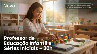 Capa: Professor de Educação Infantil e Séries Iniciais – 20h