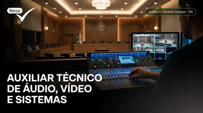 Capa: AUXILIAR TÉCNICO DE ÁUDIO, VÍDEO E SISTEMAS