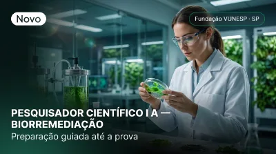Capa: PESQUISADOR CIENTÍFICO I A — BIORREMEDIAÇÃO