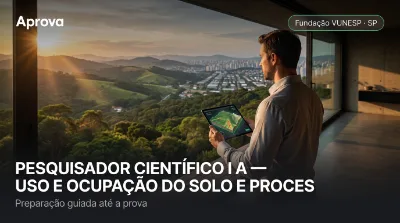Capa: PESQUISADOR CIENTÍFICO I A — USO E OCUPAÇÃO DO SOLO E PROCESSOS ANTRÓPICOS APLICADOS À GESTÃO DE RISCOS E DESASTRES