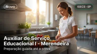 Capa: Auxiliar de Serviço Educacional I - Merendeira