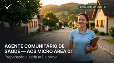 Capa: AGENTE COMUNITÁRIO DE SAÚDE — ACS MICRO ÁREA 01