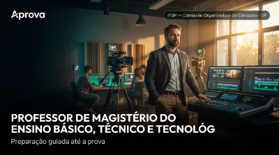 Capa: PROFESSOR DE MAGISTÉRIO DO ENSINO BÁSICO, TÉCNICO E TECNOLÓGICO — ÁREA: PRODUÇÃO DE ÁUDIO E VÍDEO